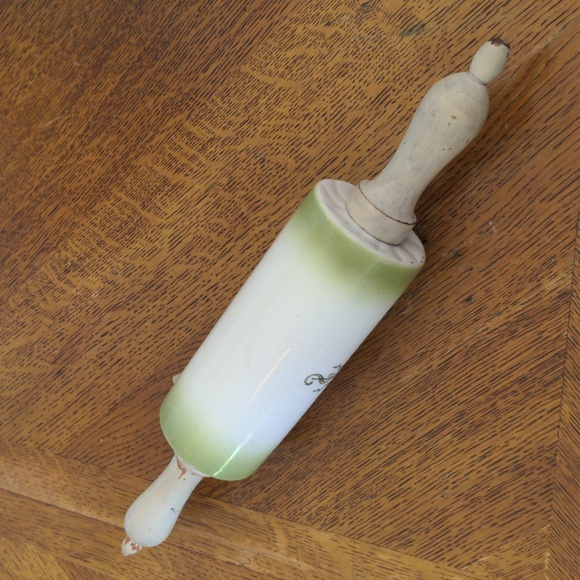 Vintage Art Nouveau Ceramic Rolling Pin - Picture 5 of 9